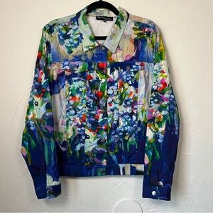 Claire Desjardins Abstract Watercolor Art Print Jacket XL Artsy Floral Colorful